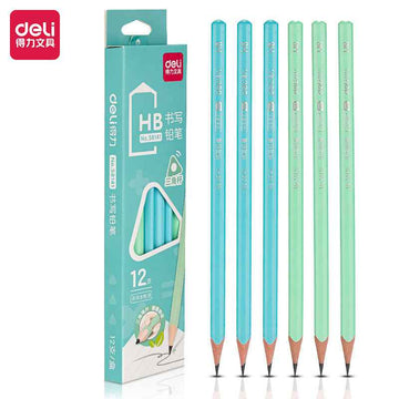 DELI 58141 Driehoekshoutpotloden HB, 24 stuks, voor kinderen