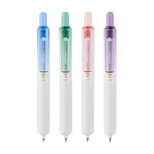 Penac Mini Pocket Gel Pens, 0.5mm Quick-Drying Waterproof Black Ink, 4-Pack