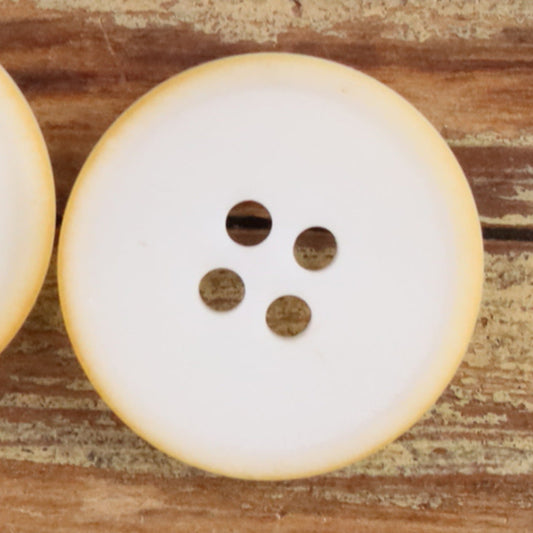 Colorful Natural Nut Round 4-Hole Matte Frosted Buttons – Set of 20 White