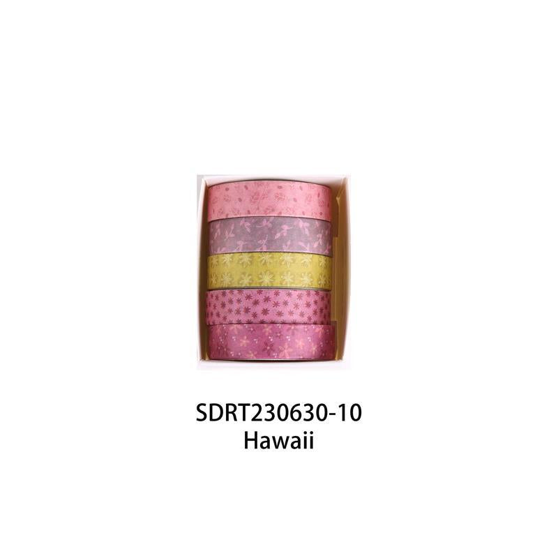 Autumn Reverie Washi Tape Set | 60 Rolls | 12 Color Palettes × 5 Rolls | 10mm × 2m