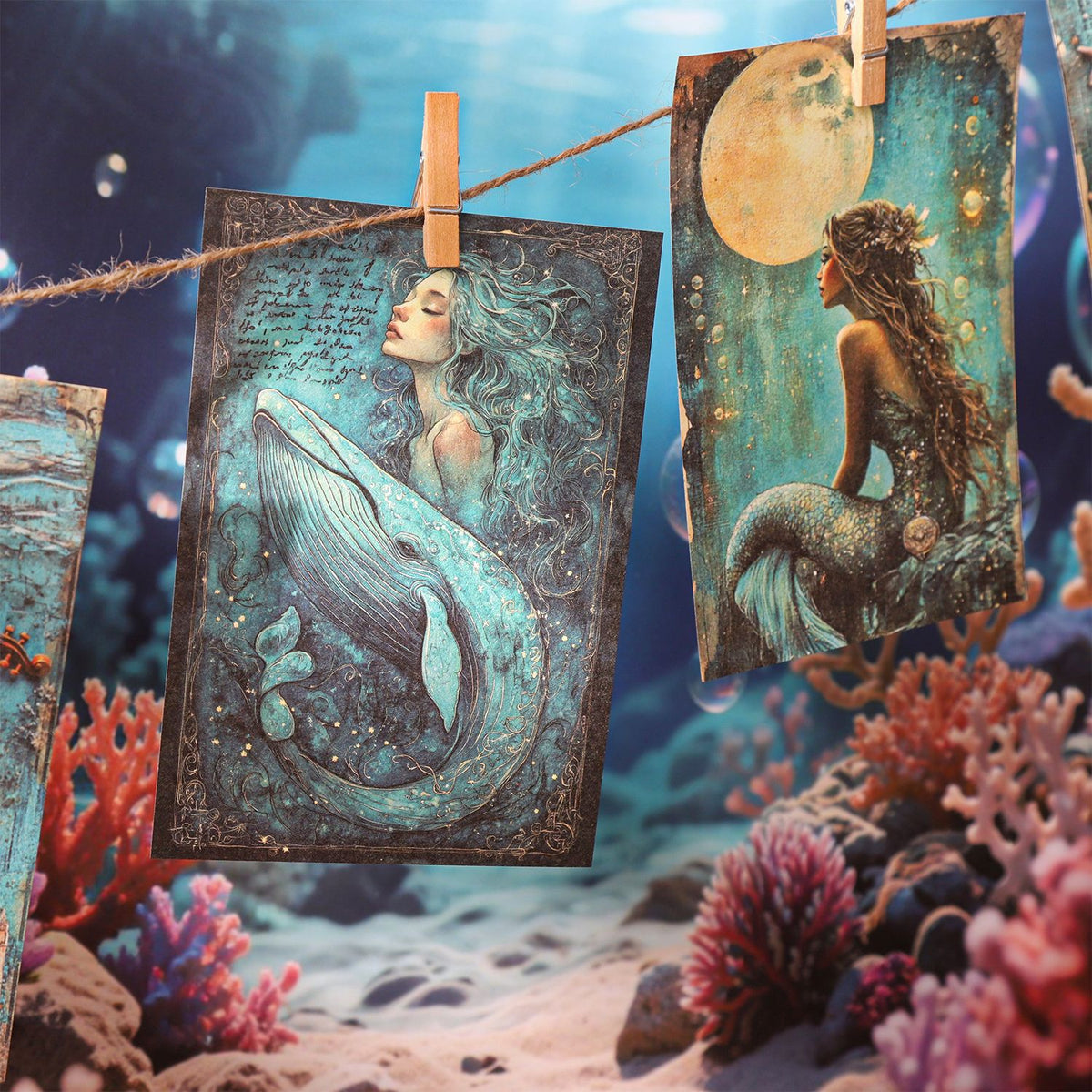 Mermaid Diary Scrapbook Paper Set - 180 Sheets