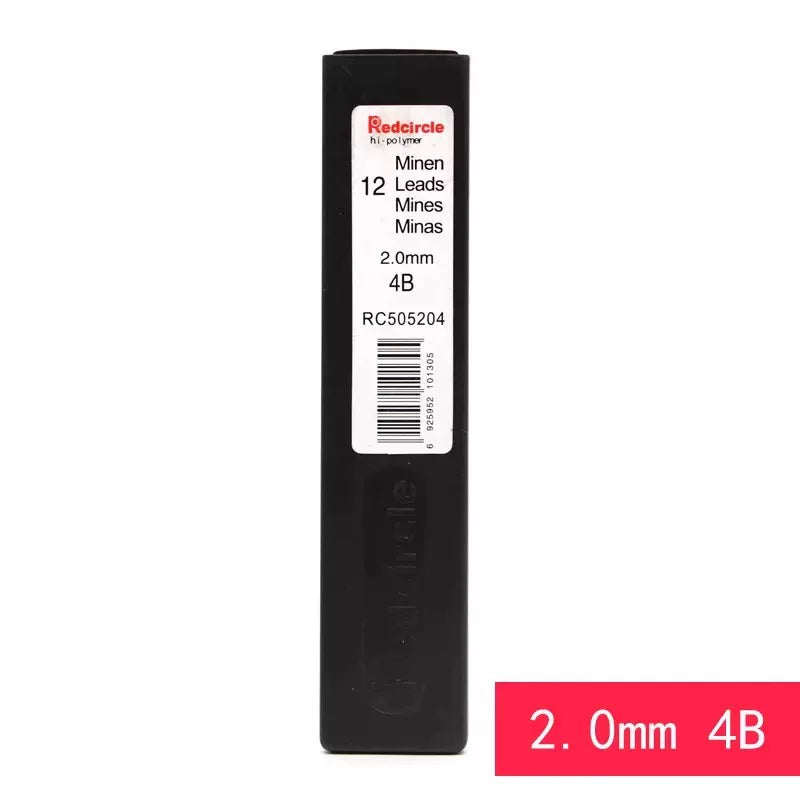 Redcircle 2.0 mm Mechanical Pencil Lead Refills, 12 per Box | HB, 2B, 4B or 6B 4B
