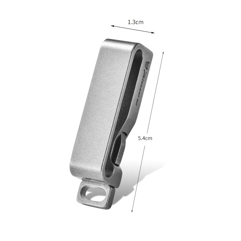 Titanium Alloy Quick-Release Belt Buckle, Compact EDC Belt Accessory, 5.4 × 1.3cm