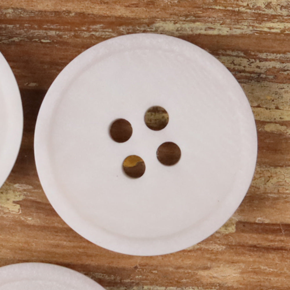 Colorful Natural Nut Round 4-Hole Matte Frosted Buttons – Set of 20 Grey