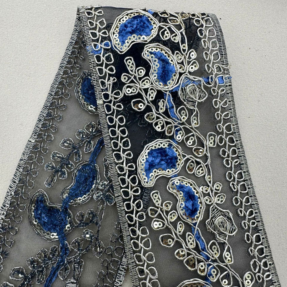 10 Yards 8CM Wide Ethnic Sequin Embroidery Lace Trim
