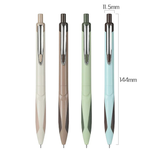 Penac Super Grip Retro Retractable Gel Pens, 0.5mm Black Ink, 4-Pack