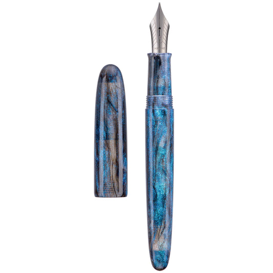 Asvine C80 Resin Fountain Pen | Oversized #8 Nib | Converter Filling Stary Blue