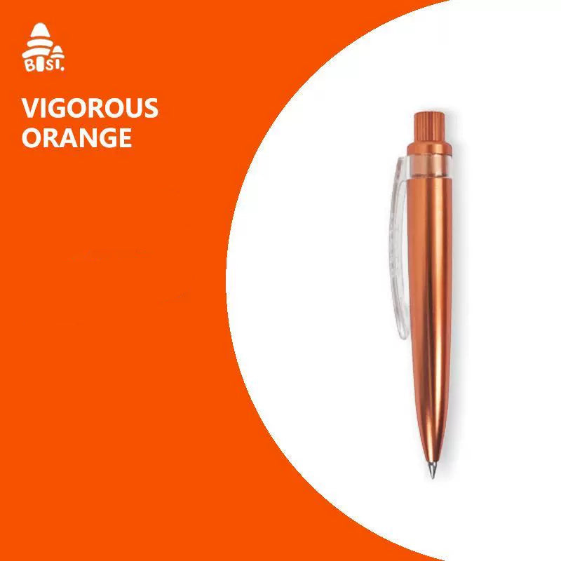 BTST All-Metal Mini Gel Pen Silent Click Retractable 0.5mm Black Ink Orange