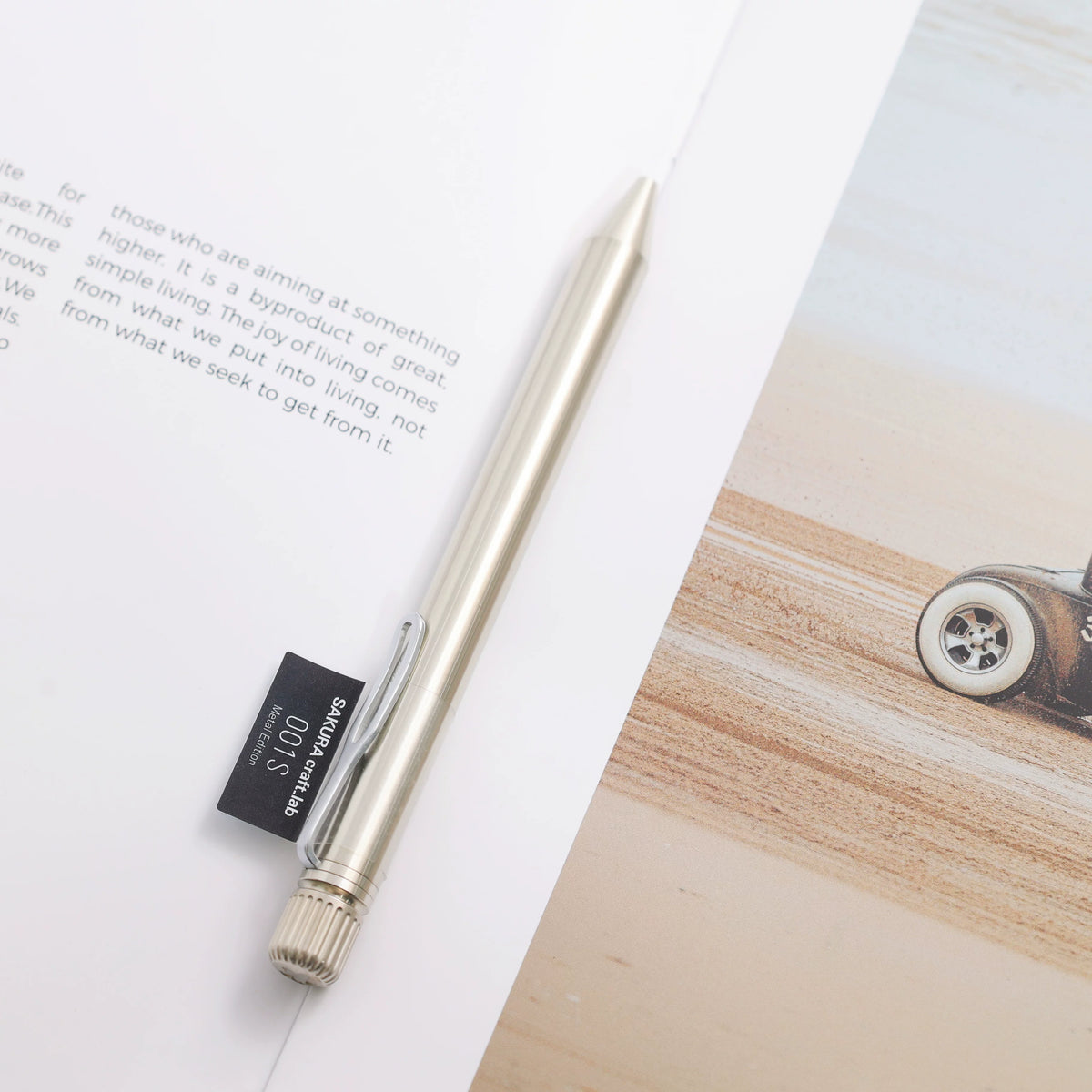 Sakura Craft Lab 001S Metal Edition Anniversary Limited Gel Pen, 0.5mm Blue-Black Ink