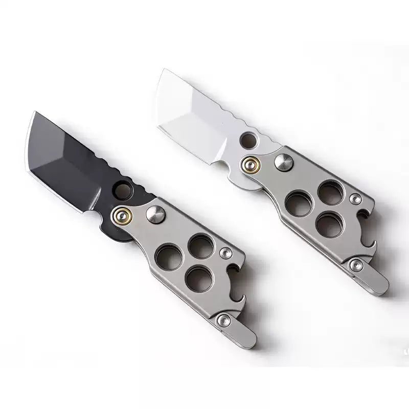 EDC Titanium Alloy Mini Folding Knife | 14C28N Steel Blade | Bottle Opener