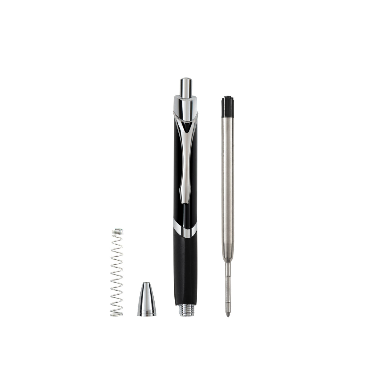 Metal Click Ballpoint Pen 1.0mm Bullet Tip,Black Ink,5 Color Pack