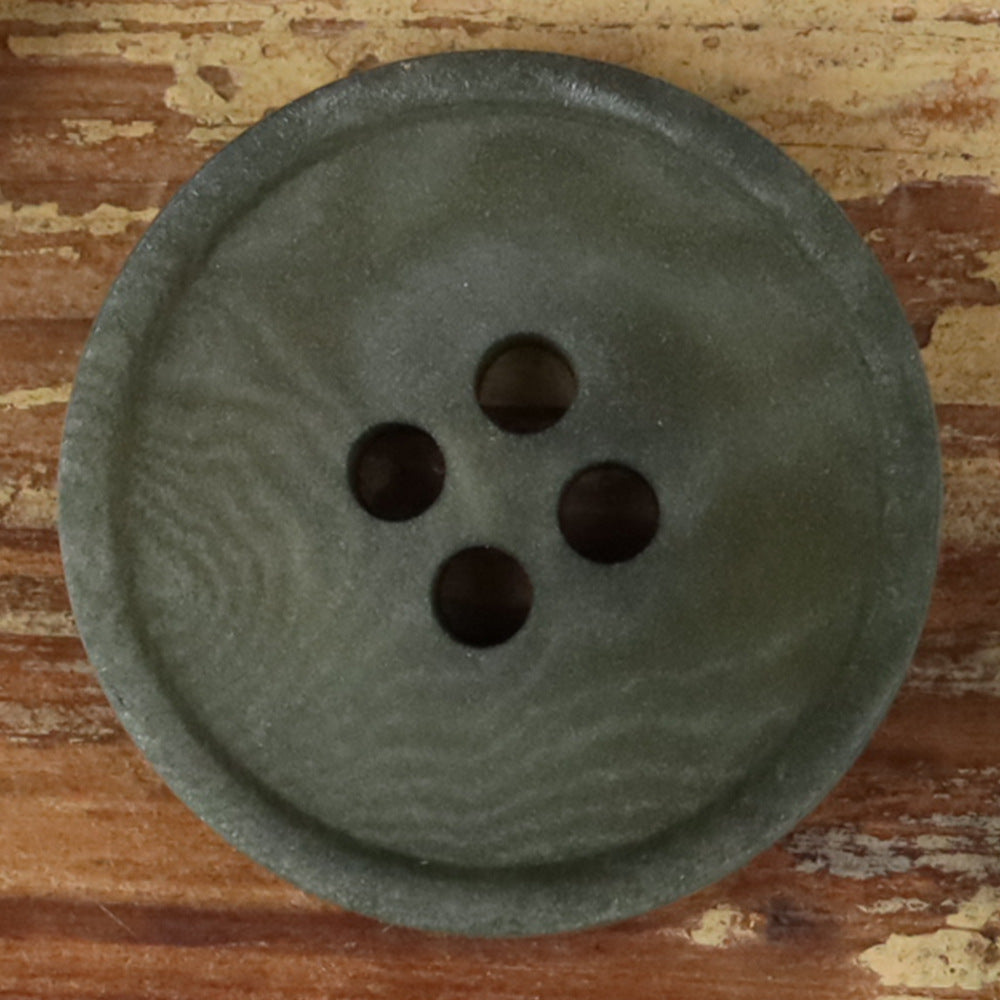 Colorful Natural Nut Round 4-Hole Matte Frosted Buttons – Set of 20 Green