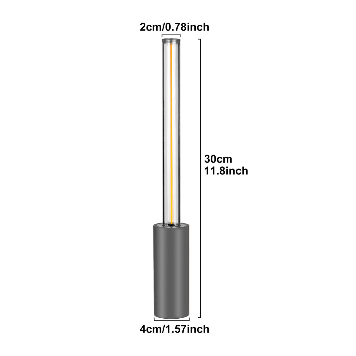 Rechargeable LED Stick Table Lamp Atmosphere Light for Hotel, Restaurant & Bar Grey