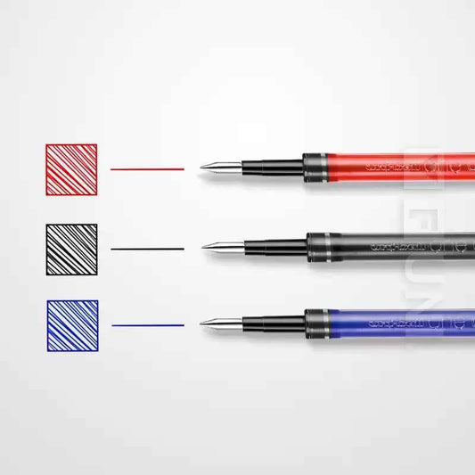 Uni-ball One UMR-05S Gel Pen Refill - 0.5 mm - Black/Blue/Red Ink 10 Pack