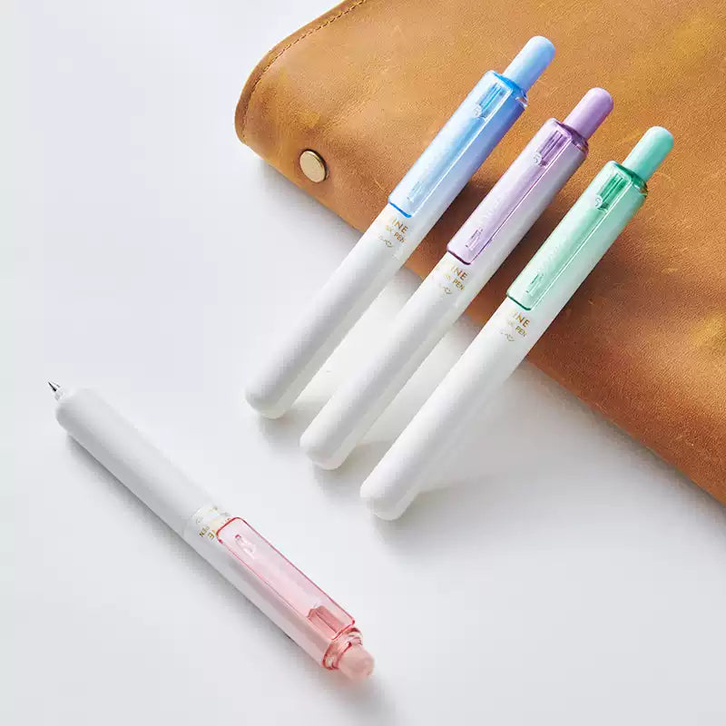 Penac Mini Pocket Gel Pens, 0.5mm Quick-Drying Waterproof Black Ink, 4-Pack