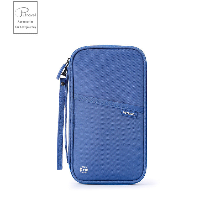 P.Travel RFID Travel Passport Wallet Blue