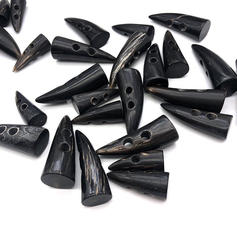50mm Natural Horn Toggle Decorative Buttons for Men Wool Coats 10pcs