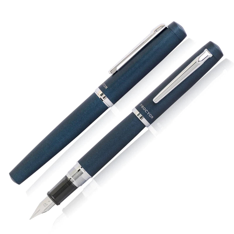 Platinum PROCYON PNS-5000 Fountain Pen – Iridium Nib | F 0.38mm / M 0.5mm | Turquoise / Persimmon / Lemon / Deep Sea / White / Carmine / Dark Mica Deep Sea