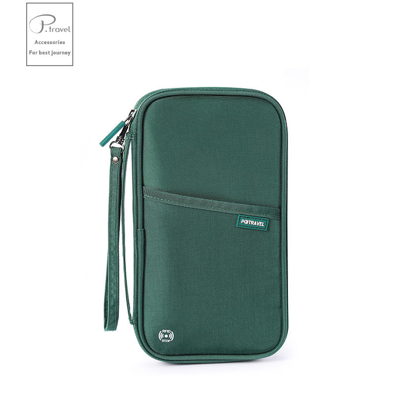 P.Travel RFID Travel Passport Wallet Green