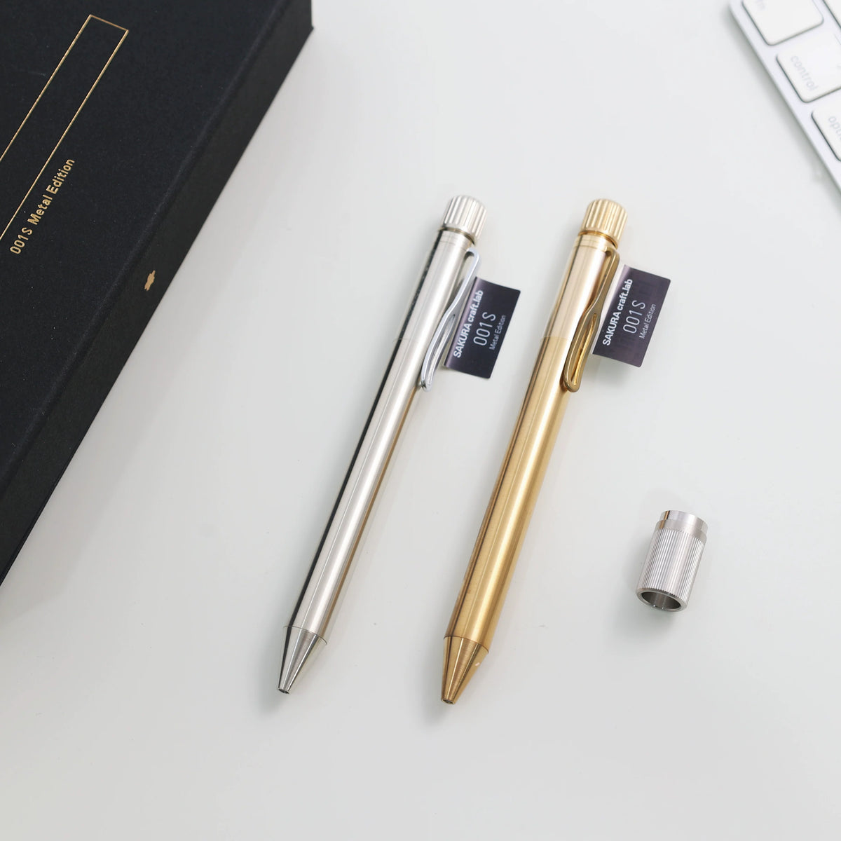 Sakura Craft Lab 001S Metal Edition Anniversary Limited Gel Pen, 0.5mm Blue-Black Ink