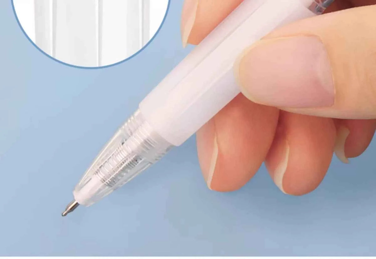 GENVANA Hello Neko Black Gel Pens 6 Pack, Ultra Fine Point 0.38mm