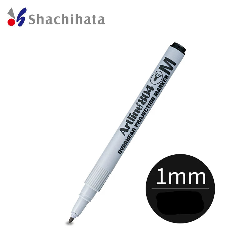 Artline 804 M Overhead Projection Markers, 1mm Round Tip, Erasable Water-Based Ink, 3-Pack 3 Black