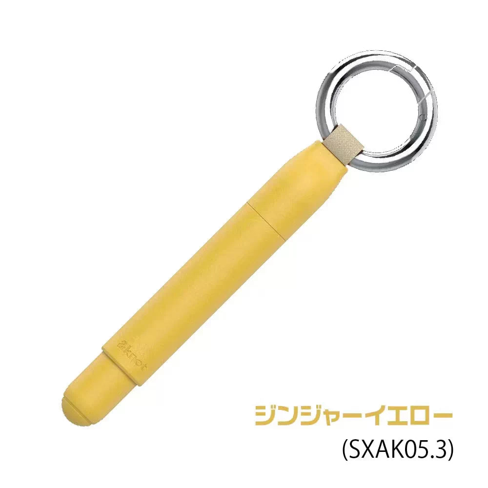 uni KNOT SX-AK Mini Ballpoint Pen, 0.5mm Black Ink, Capped Hanging Design Yellow