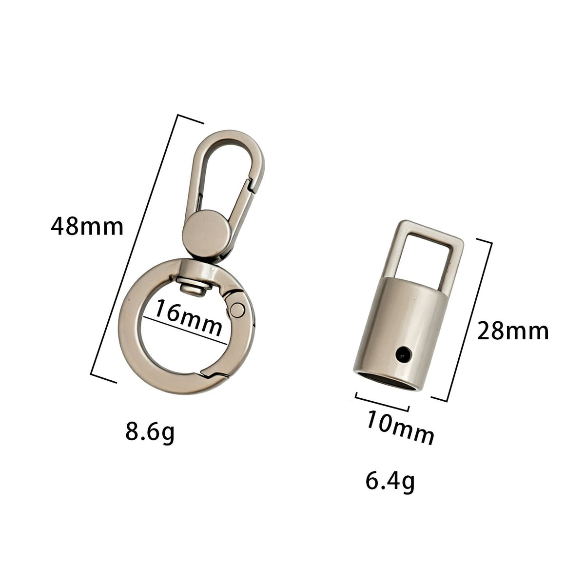 10mm Bell-Shaped Phone Strap & Keychain Findings, 12-Piece Mixed-Color Set