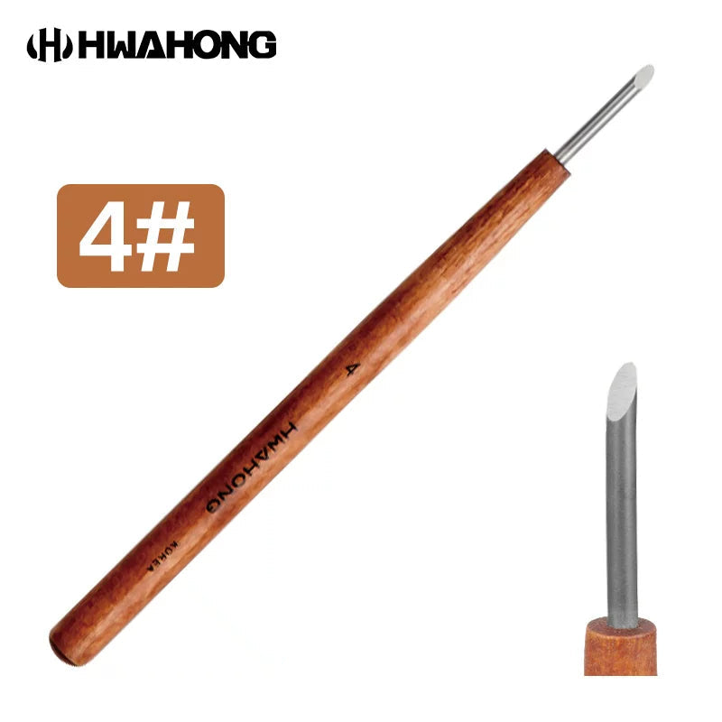 HWAHONG Copperplate Engraving Needle Tool for Soft Metal, 5 Tip Options #4