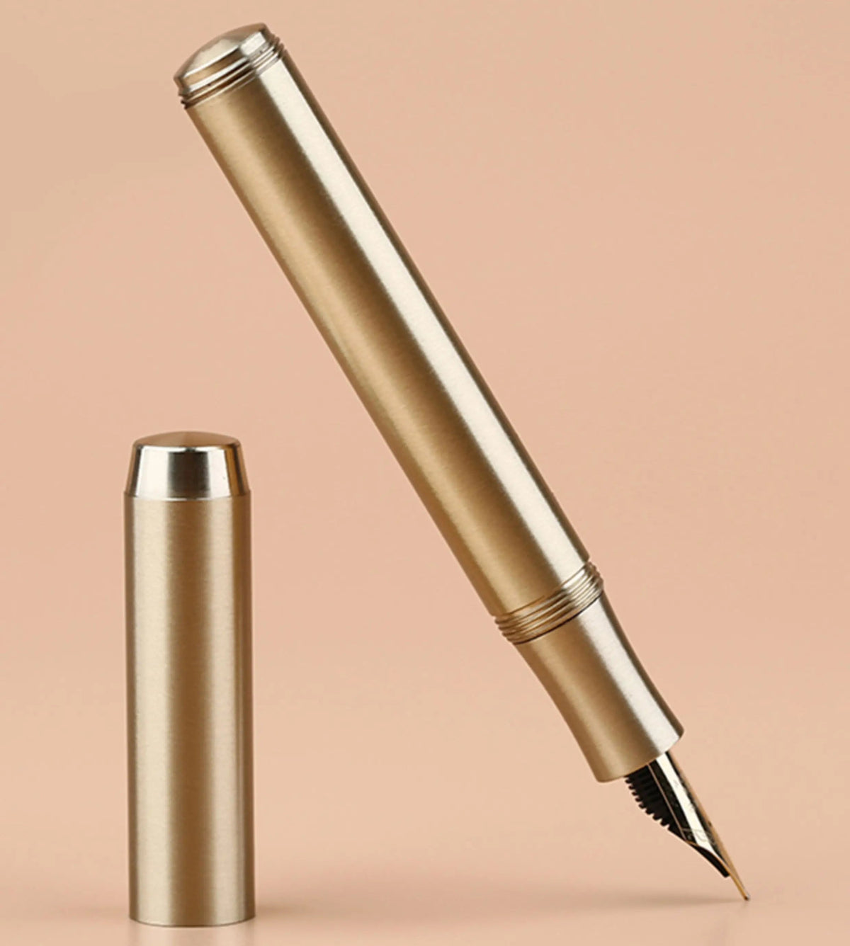 DELIKE Full Brass Fountain Pen | Piston Filler | EF / F / Stub Nib | 105mm
