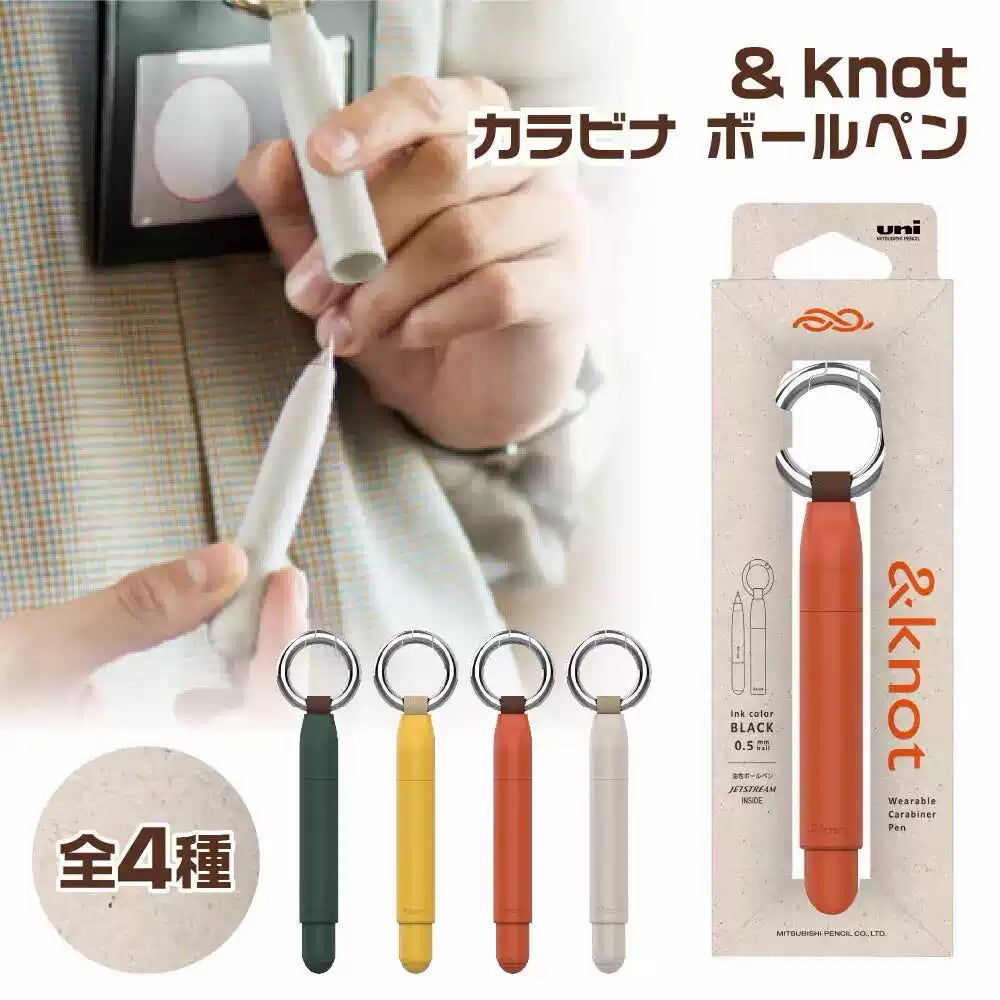uni KNOT SX-AK Mini Ballpoint Pen, 0.5mm Black Ink, Capped Hanging Design