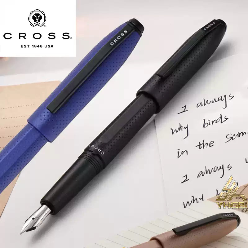 CROSS Prism Fountain Pen | Faceted Matte Resin Barrel | Chrome-Plated Steel F Nib | Converter Included