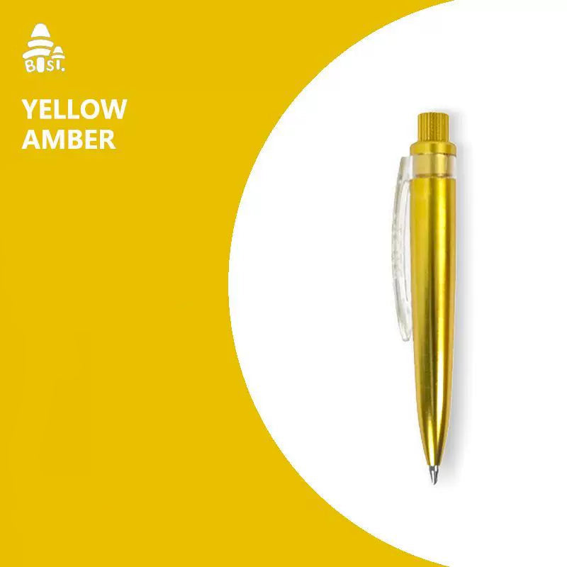 BTST All-Metal Mini Gel Pen Silent Click Retractable 0.5mm Black Ink Gold