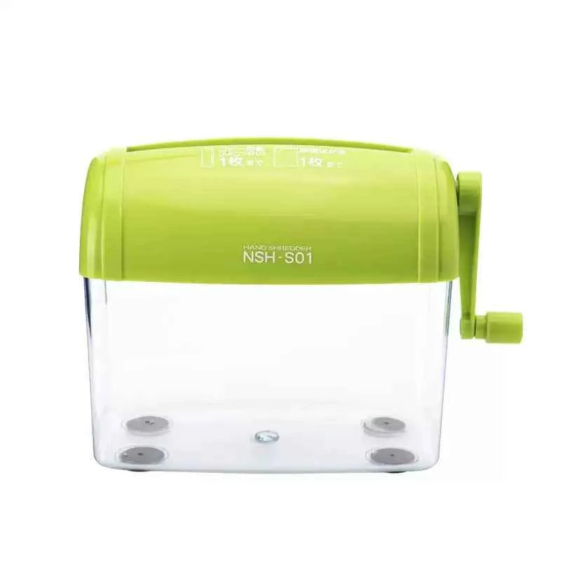 Nakabayashi NSH-S01 Compact Manual Shredder Green