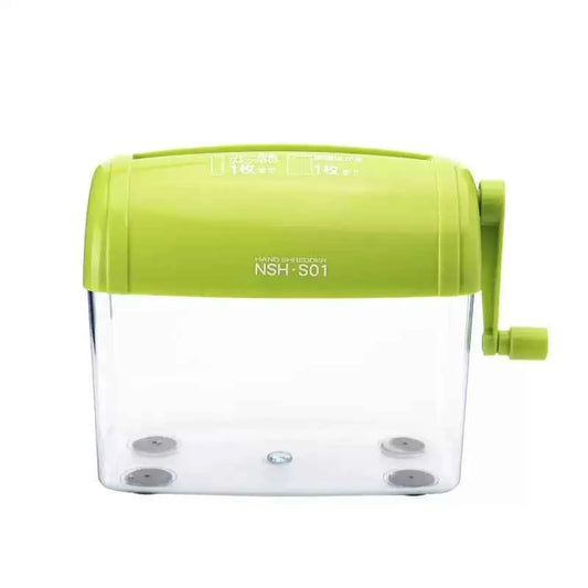 Nakabayashi NSH-S01 Compact Manual Shredder Green