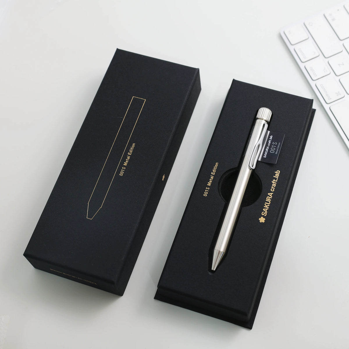 Sakura Craft Lab 001S Metal Edition Anniversary Limited Gel Pen, 0.5mm Blue-Black Ink