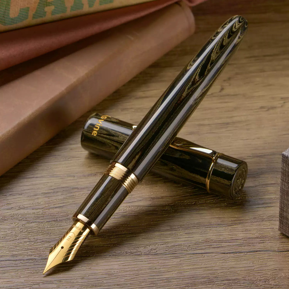 Asvine C2000 Cumberland Hard Rubber Fountain Pen | Oversized #8 Nib | Vintage Luxury