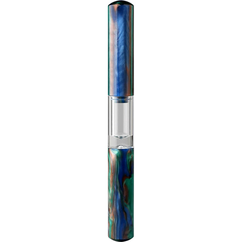 MAJOHN N15 Dual-Tip Fountain Pen | Glass Dip Nib + Flexible Italic Calligraphy Nib Iceland Blue