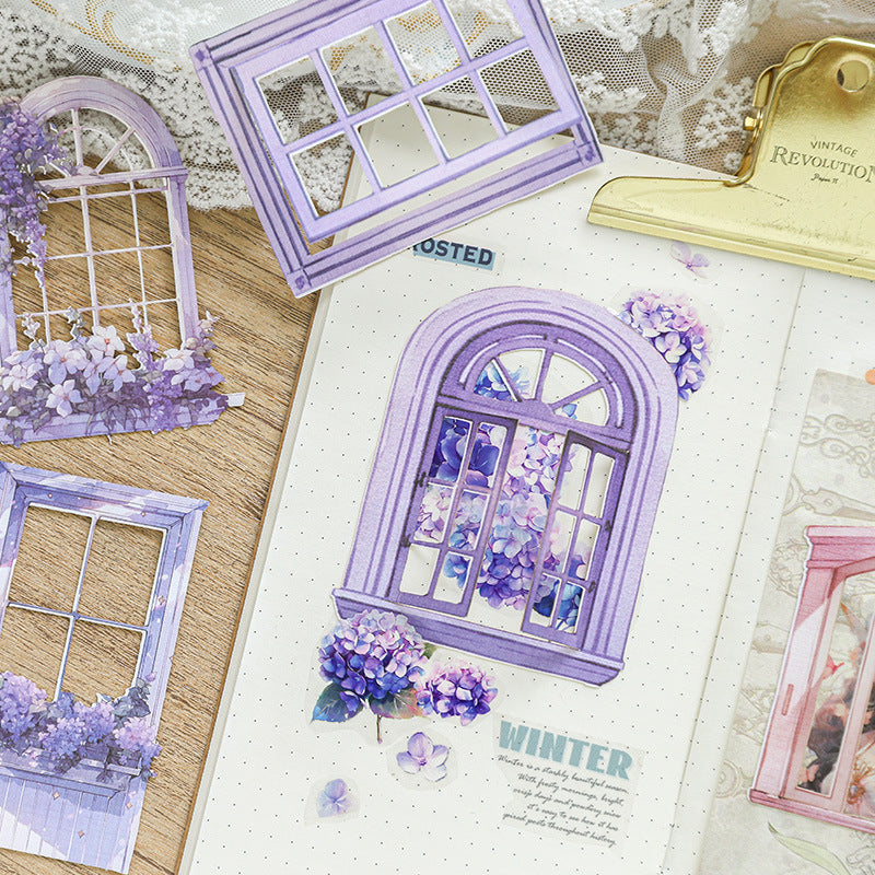 60 Window Blossom Sticker Pack 105x165mm for Journal Scrapbook