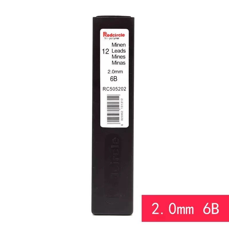 Redcircle 2.0 mm Mechanical Pencil Lead Refills, 12 per Box | HB, 2B, 4B or 6B 6B