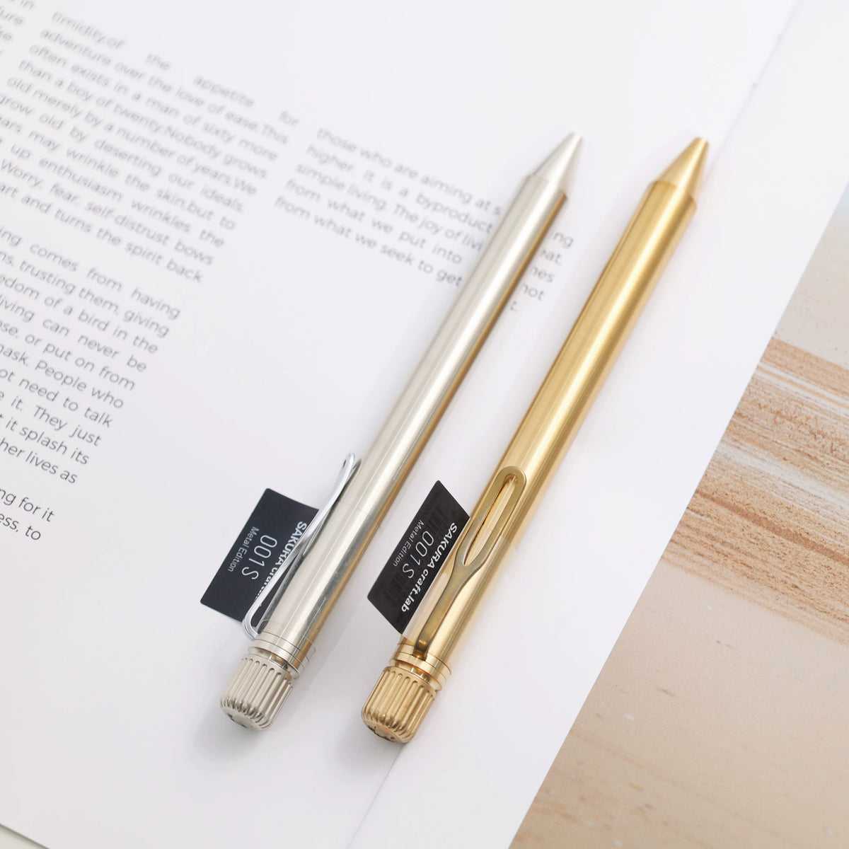 Sakura Craft Lab 001S Metal Edition Anniversary Limited Gel Pen, 0.5mm Blue-Black Ink