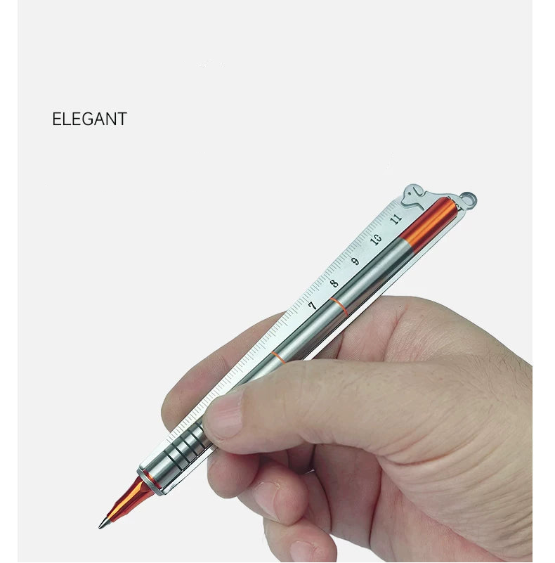 BTST Puppy All-Metal Gel Pen with Magnetic Ruler Pen Case | 0.5mm Black Ink