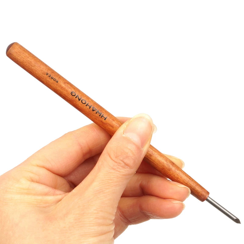 HWAHONG Copperplate Engraving Needle Tool for Soft Metal, 5 Tip Options