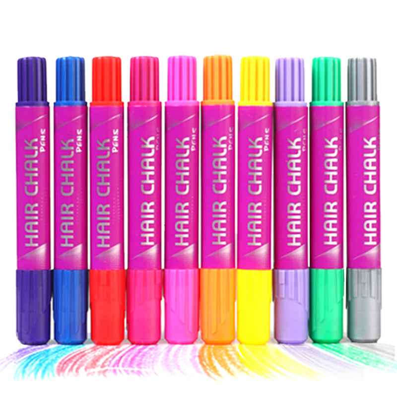 10 Color Temporary Hair Chalk Pens for Girl