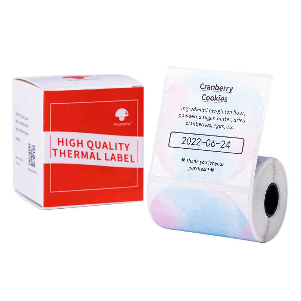 Phomemo Etiqueta térmica redonda de color degradado de 50x50 mm para M110/M120/M200/M220