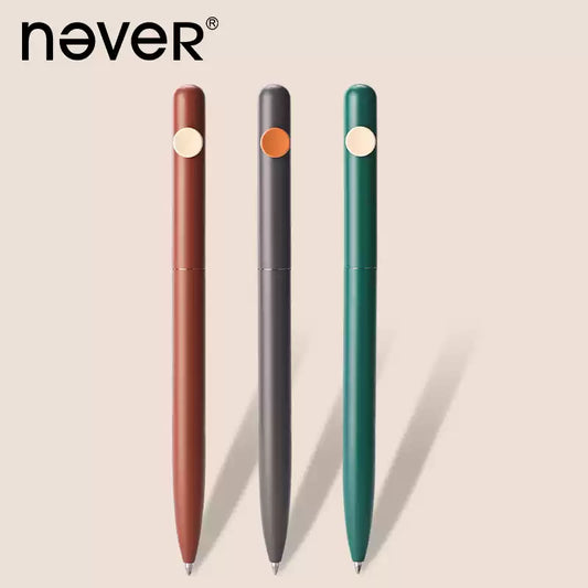 Never Metal Gel Ink Ballpoint Pen – 0.5mm Solid Color Retro