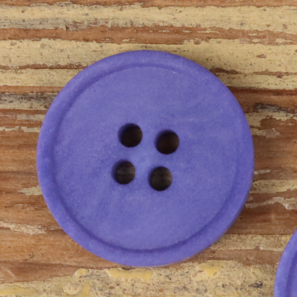 Colorful Natural Nut Round 4-Hole Matte Frosted Buttons – Set of 20 Purple