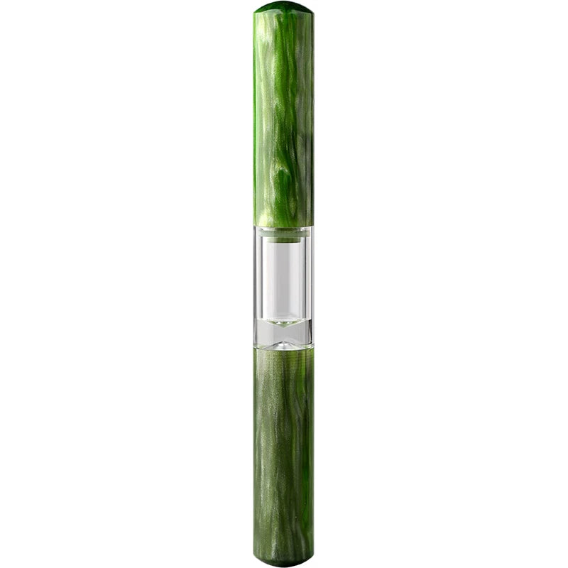 MAJOHN N15 Dual-Tip Fountain Pen | Glass Dip Nib + Flexible Italic Calligraphy Nib Moss Green