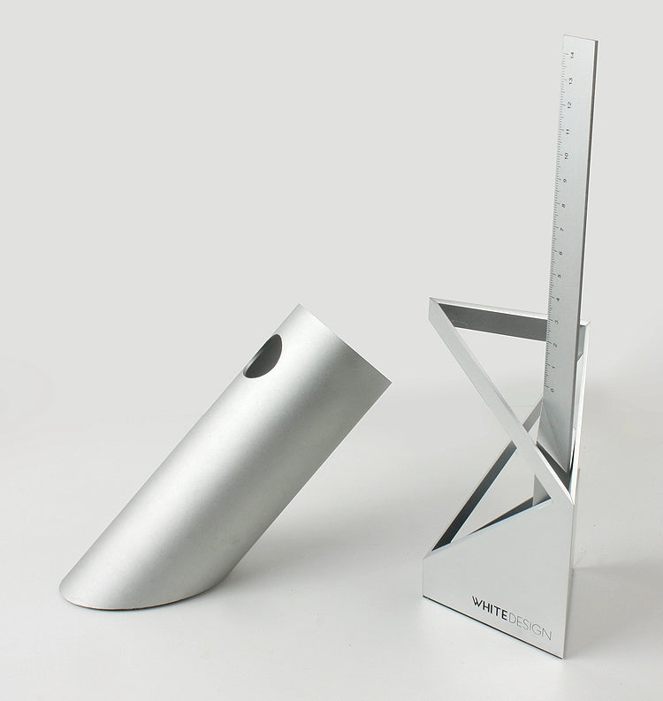 Architectural Aluminum Pen Holder - Modern Desktop Organizer