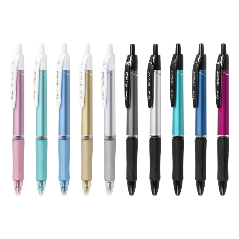 2pcs Pilot Acroball T Series Black Ballpoint Pen 0.3mm/0.5mm/0.7mm